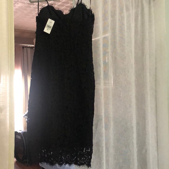 Black Lace Strap Dress - Picture 7 of 8
